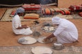 Wahiba Prepare Bread at a Desert Camp in Wahiba Sands in Oman
