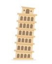 Leaning Tower of Pisa. famous landmark