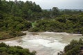 Wai-O-Tapu Lake Ngakoro in Rotorua, New Zealand Royalty Free Stock Photo