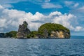 Waigeo, Kri, Mushroom Island, group of small islands in shallow blue lagoon water