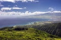 Waihee Ridge Trail, over looking Kahului and Haleakala, Maui, Hawaii Royalty Free Stock Photo