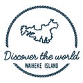Waiheke Island Map Outline. Vintage Discover the.