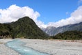 Waiho River, Westland, South Island, New Zealand. Royalty Free Stock Photo