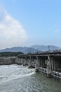 floodgate at waijiang river, dujiangyan