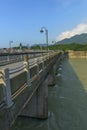 Waijiang river with floodgate at dujiangyan