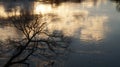 Waikato river in a mid winter sunset