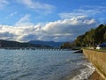 Waikawa Bay Panorama in Winter, Marlborough Sounds, New Zealand Royalty Free Stock Photo