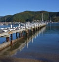 Waikawa Jetty in Winter, Marlborough Sounds, New Zealand Royalty Free Stock Photo