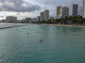 Waikiki Beach Coastline in Hawaii Royalty Free Stock Photo