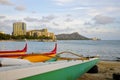 Waikiki Beach and Diamond Head, Honolulu Royalty Free Stock Photo