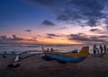 Waikiki Beach at dusk Royalty Free Stock Photo