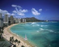 Waikiki beach, hawaii Royalty Free Stock Photo