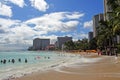 Waikiki Beach, Honolulu, Oahu, Hawaii Royalty Free Stock Photo