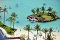 Waikiki Beach lagoon, Oahu, Hawaii Royalty Free Stock Photo