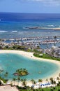 Waikiki Beach lagoon, Oahu, Hawaii Royalty Free Stock Photo