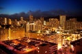 Waikiki city night scene Royalty Free Stock Photo