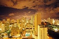 Waikiki Downtown at Night Royalty Free Stock Photo