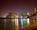 Waikiki at night Royalty Free Stock Photo