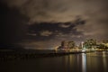 Waikiki night in Hawaii Royalty Free Stock Photo