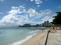 Waikiki Paradise: Beach Path and Lifeguard Tower on a Glorious Day