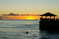 Waikiki sunset Royalty Free Stock Photo