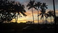 Waikiki Sunset Royalty Free Stock Photo