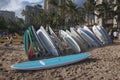 Waikiki surfboards stack