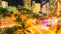 Waikiki traffic Aerial View Royalty Free Stock Photo