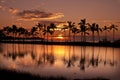 Waikoloa Sunset at Anaeho'omalu Bay Royalty Free Stock Photo