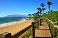 Wailea Beach Pathway, Maui Hawaii Royalty Free Stock Photo