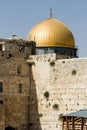 Wailing Wall and Dome of the Rock Royalty Free Stock Photo