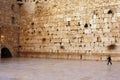 Wailing Wall Empty in Jerusalem Royalty Free Stock Photo