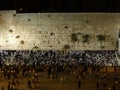 Wailing Wall full of worshipers praying in the old city of Jerusalem, Israel Royalty Free Stock Photo