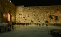 Wailing wall Jerusalem, night view Royalty Free Stock Photo