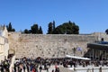 The Wailing Wall is part of the ancient wall around the western slope of the Temple Mount in the Old City of Jerusalem Royalty Free Stock Photo