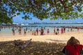 Beach fun at Lydgate Beach Park, Kauai, Hawaii, United States