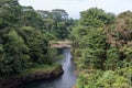 Wailuku river at the Rainbow Falls in Hilo on the Big Island of Hawaii Royalty Free Stock Photo