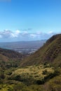 Wailuku seen from Iao Needle state park Royalty Free Stock Photo