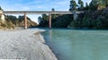 Waimakariri river flowing through the rural Gorge in the Canterbury REgion of New Zealand