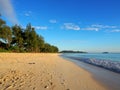 Waimanalo Beach at Dawn looking towards mokulua islands Royalty Free Stock Photo