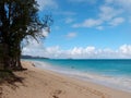 Waimanalo Beach looking towards Mokulua islands Royalty Free Stock Photo