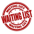 Waining list sign or stamp Royalty Free Stock Photo