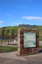 Wainwright Wall information board, St Bees, UK Royalty Free Stock Photo