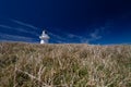 Waipapa Lighthouse and dark blue sky - New Zealand