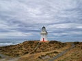 Waipapa Point lighthouse in the Southern Otago region of the South Island of New Zealand