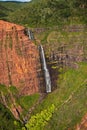 Waipoo Falls in Waimea Canyon, Kauai Royalty Free Stock Photo