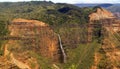 Waipoo waterfall in Waimea Canyon on the island of Kauai, Hawaii, USA Royalty Free Stock Photo