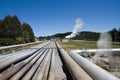 Wairakei geothermal power station, New Zealand Royalty Free Stock Photo