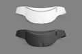 Waist bag, belt pouch or fanny pack, 3D realistic isolated mockup template. Royalty Free Stock Photo