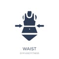 Waist icon. Trendy flat vector Waist icon on white background fr